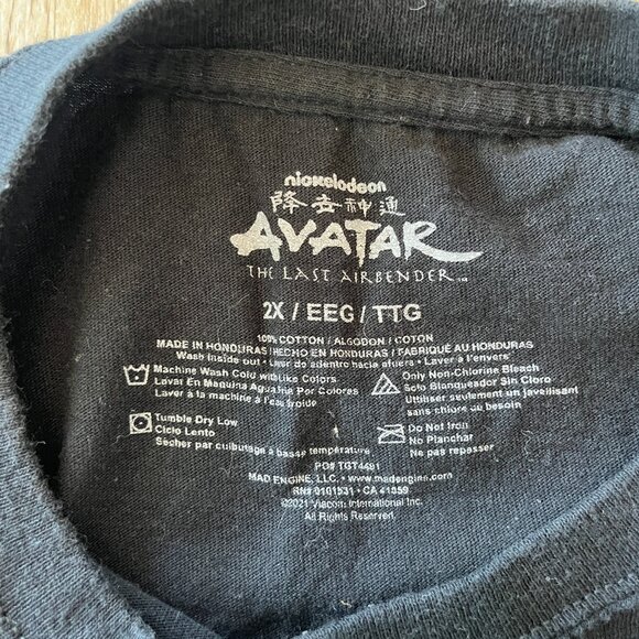 Unisex Nickelodeon Avatar Black Print Tshirt - 2X - Picture 4 of 4